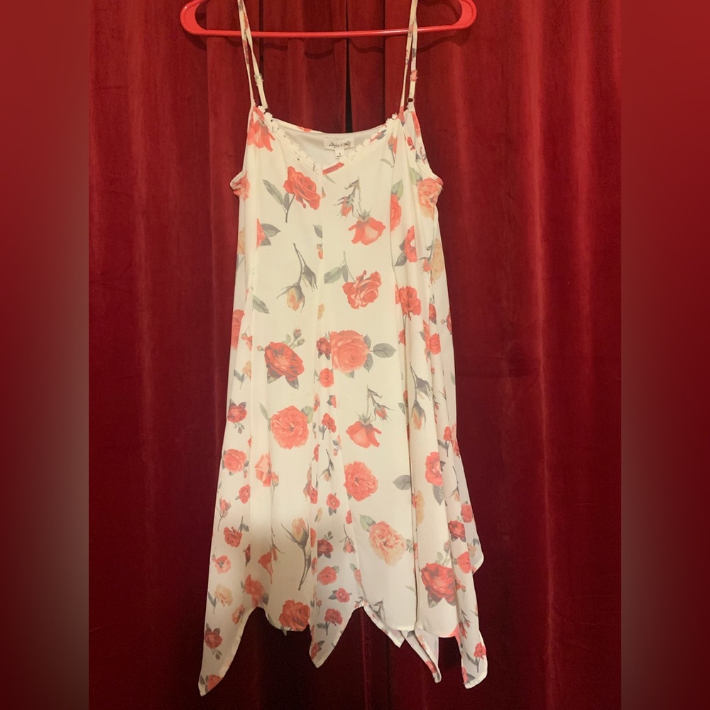 Skyler & Jack Floral Coral Dress, Size Small